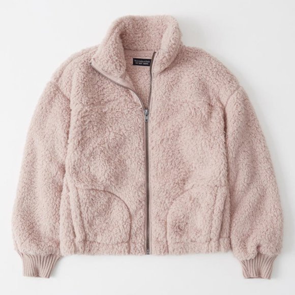 Abercrombie & Fitch Tops - Abercrombie & Fitch Full-Zip Sherpa Fleece Jacket